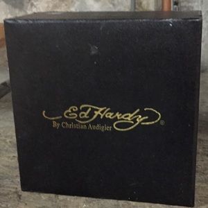 Ed Hardy glass tea light holder